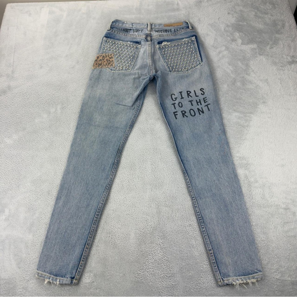 Grlfrnd NWT Women's Size 25 Actual 26x28 Karolina High Rise Skinny Jeans Judas - Picture 5 of 8